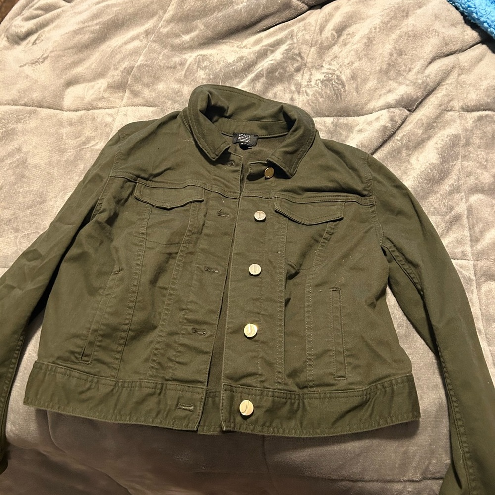 Olive Green Button-Up Jacket